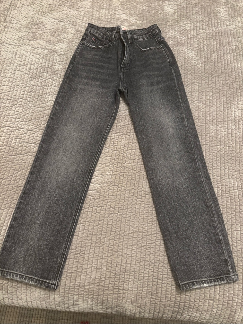 Marine Layer Women's Washed Black Straight-Leg Jeans